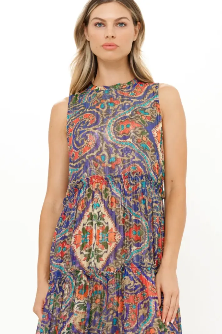 Clearance Ruffle Tiered Maxi- Persia Cobalt Maxis|Dresses
