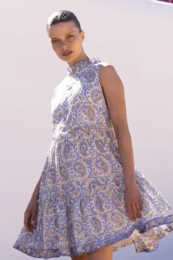 Best Ruffle Tiered Short- Marseille Blue Short & Mini Dresses|Dresses