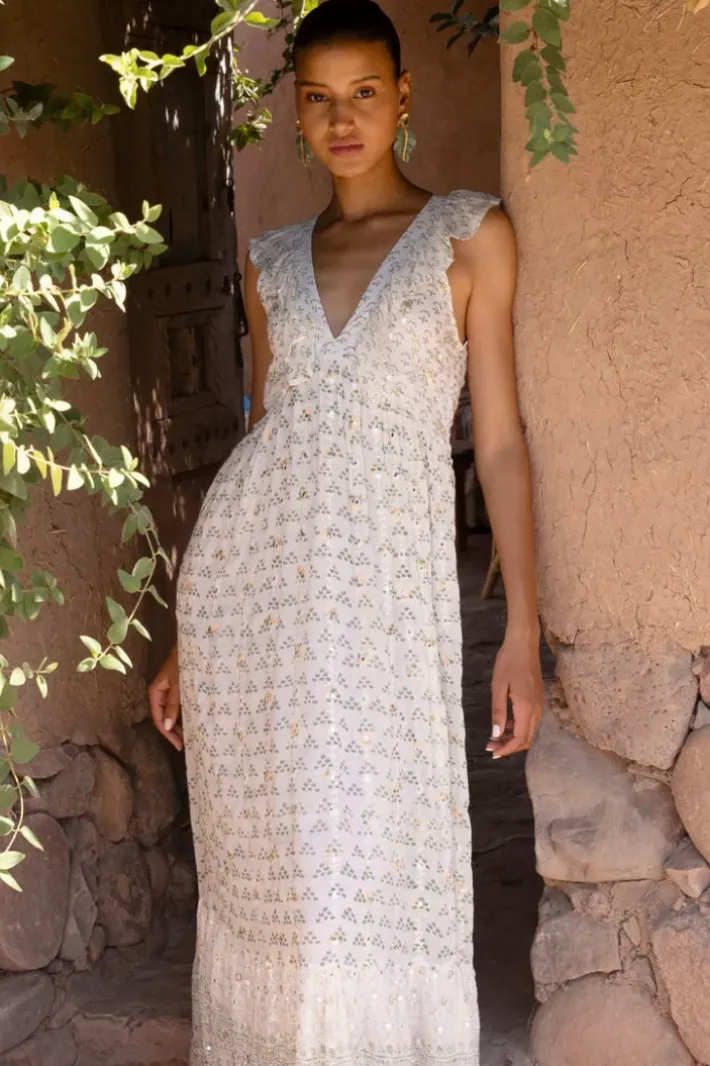 New Ruffle V-Neck Maxi- Juniper Olive Maxis|Dresses