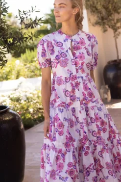 Outlet Scoop Tiered Midi- Pretoria Pink Midis|Dresses
