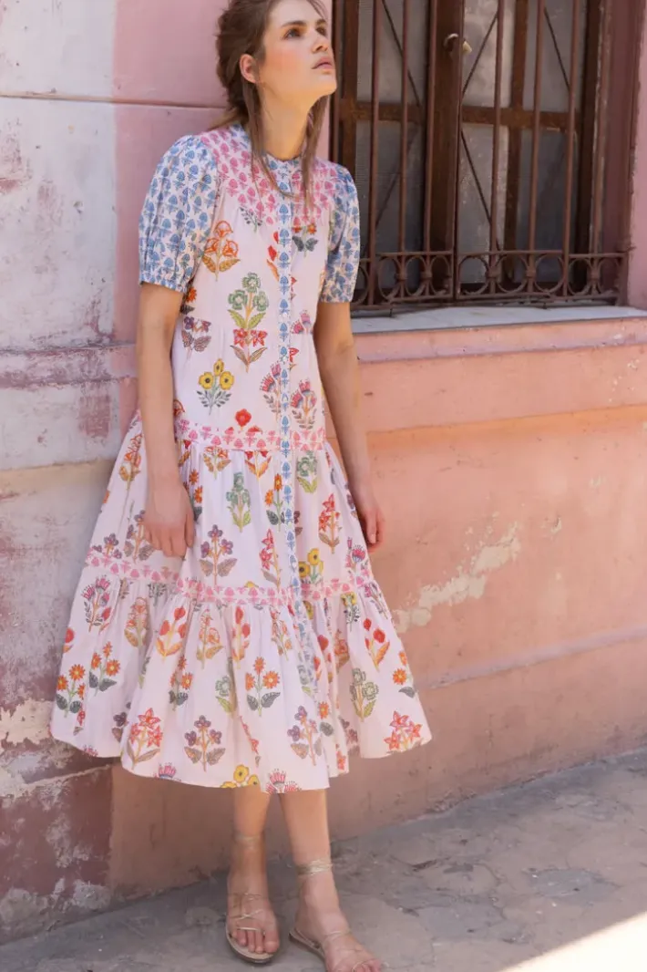 Sale Scoop Tiered Midi- Provence Blue Midis|Dresses