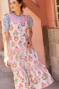 Sale Scoop Tiered Midi- Provence Blue Midis|Dresses