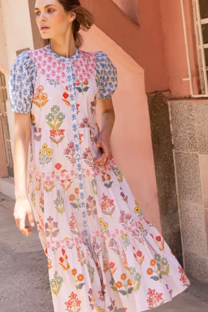 Sale Scoop Tiered Midi- Provence Blue Midis|Dresses