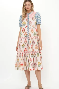 Sale Scoop Tiered Midi- Provence Blue Midis|Dresses