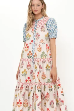 Sale Scoop Tiered Midi- Provence Blue Midis|Dresses