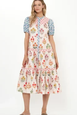Sale Scoop Tiered Midi- Provence Blue Midis|Dresses