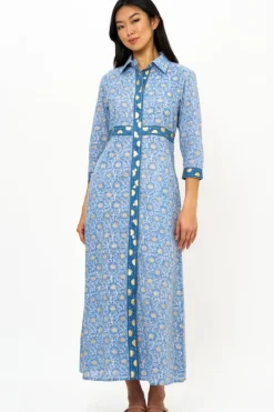 Best Shirt Dress Maxi- Budapest Blue Maxis