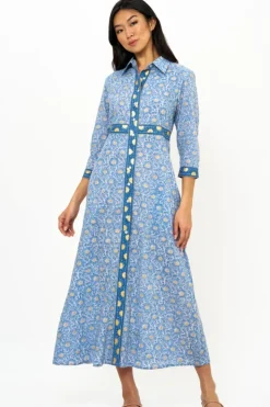 Best Shirt Dress Maxi- Budapest Blue Maxis