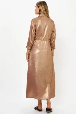 Discount Shirt Dress Maxi- Cairo Gold Maxis