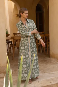 Clearance Shirt Dress Maxi- Ivy Olive Maxis|Dresses