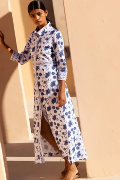 New Shirt Dress Maxi- Marion Blue Maxis|Dresses