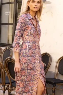 Hot Shirt Dress Maxi- Matera Navy Maxis