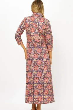 Hot Shirt Dress Maxi- Matera Navy Maxis