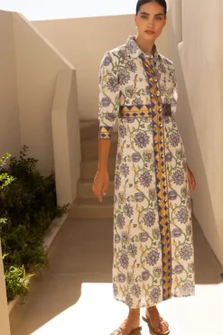 Hot Shirt Dress Maxi- Presidio Blue Maxis|Dresses