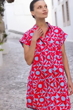 Hot Shirt Dress Mini- Eclipse Red Short & Mini Dresses|Dresses