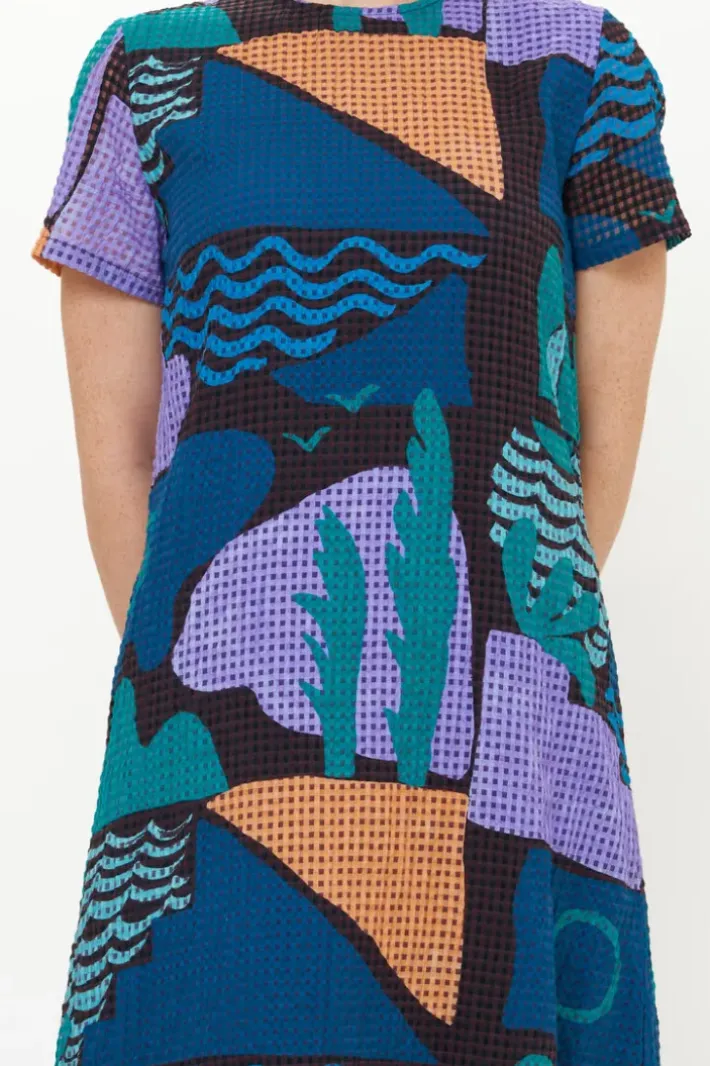 Discount Short Sleeve Shift Maxi- Riviera Blue Maxis|Dresses