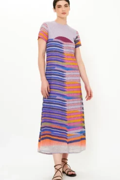 Short Sleeve Shift Maxi- Solstice Blue Maxis|Dresses