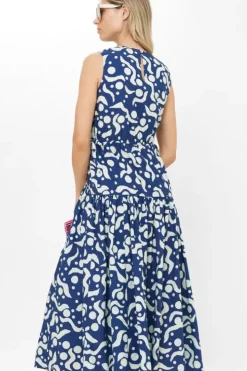 Sale Sleeveless Piped Maxi- Acadia Navy Maxis|Dresses