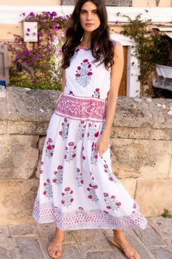 New Sleeveless Piped Maxi- Napa Red Maxis|Dresses