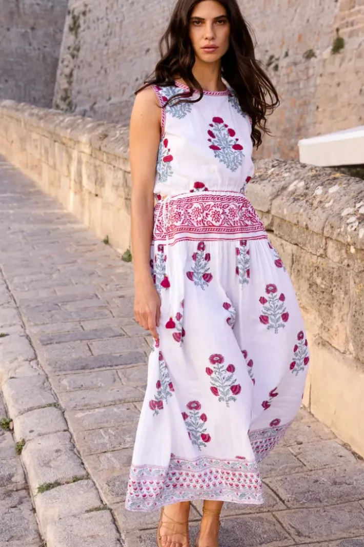 New Sleeveless Piped Maxi- Napa Red Maxis|Dresses