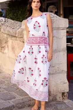 New Sleeveless Piped Maxi- Napa Red Maxis|Dresses