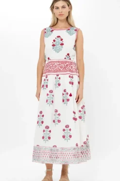New Sleeveless Piped Maxi- Napa Red Maxis|Dresses