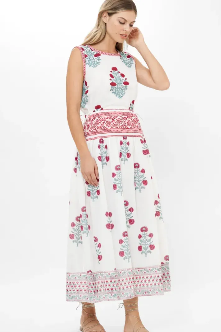 New Sleeveless Piped Maxi- Napa Red Maxis|Dresses