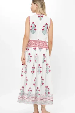 New Sleeveless Piped Maxi- Napa Red Maxis|Dresses