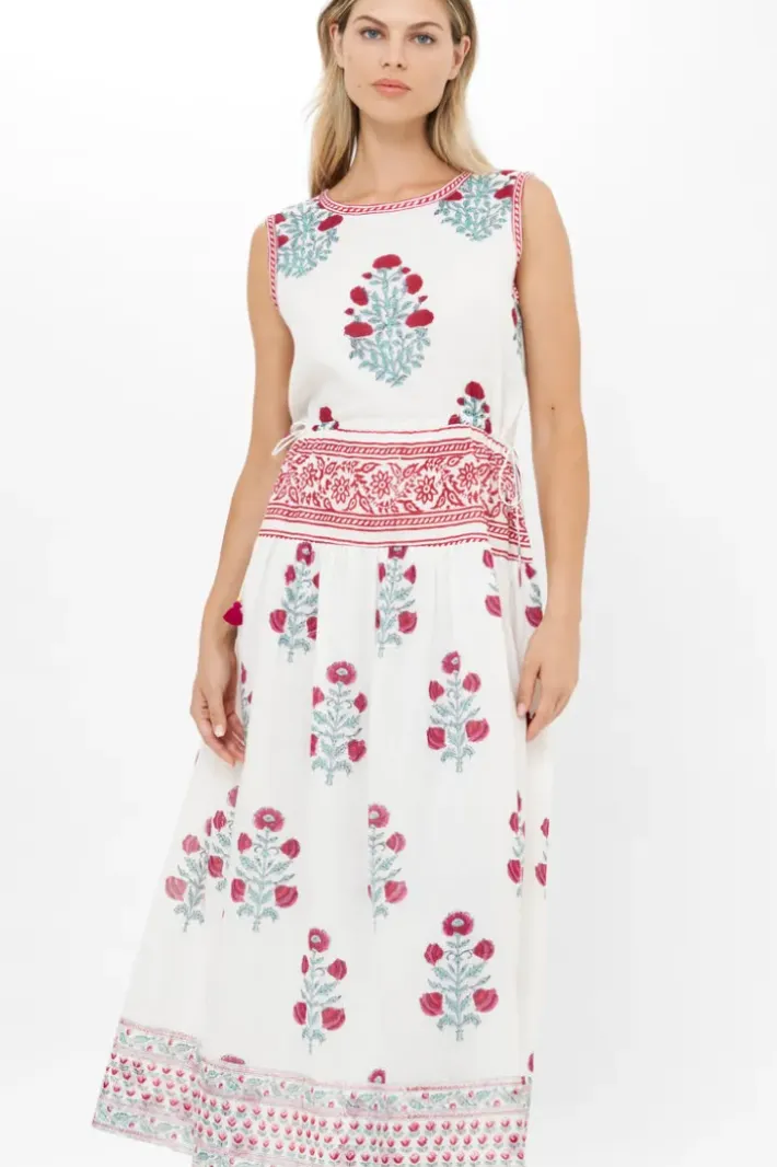 New Sleeveless Piped Maxi- Napa Red Maxis|Dresses