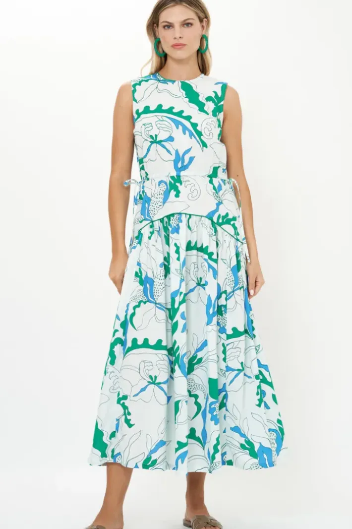 Hot Sleeveless Piped Maxi- Orchid Green Maxis|Dresses