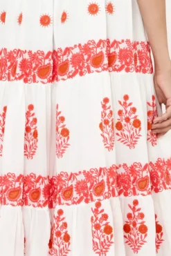 Sleeveless Smocked Maxi- Calistoga Coral Maxis|Dresses