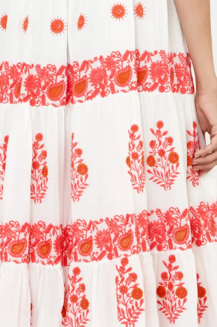Sleeveless Smocked Maxi- Calistoga Coral Maxis|Dresses