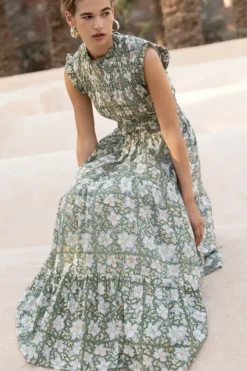 Discount Sleeveless Smocked Maxi- Ivy Olive Maxis|Dresses
