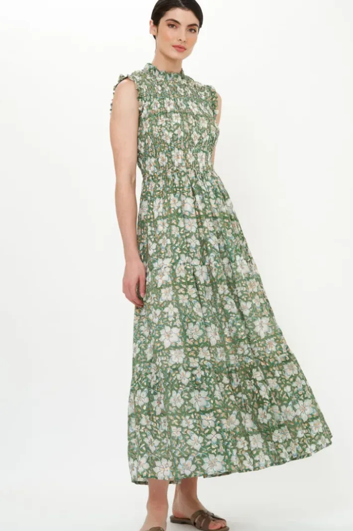 Discount Sleeveless Smocked Maxi- Ivy Olive Maxis|Dresses