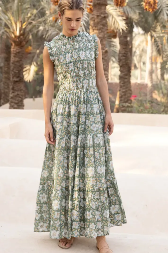 Discount Sleeveless Smocked Maxi- Ivy Olive Maxis|Dresses