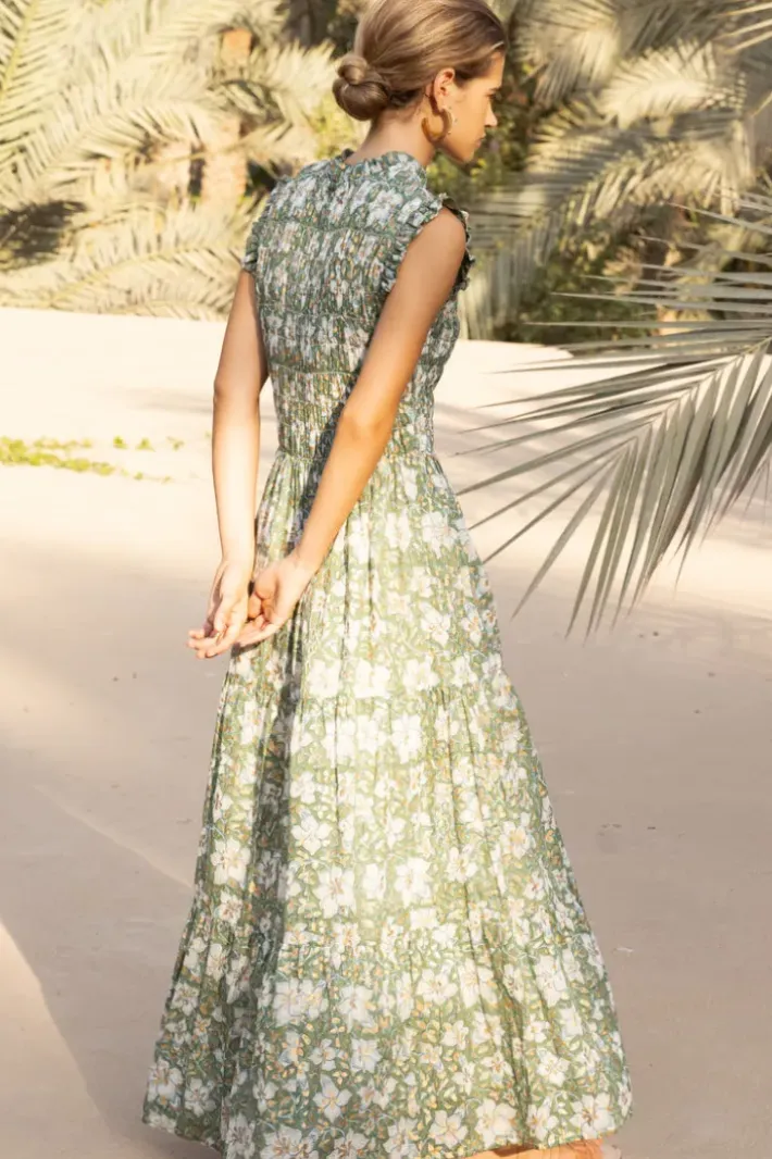 Discount Sleeveless Smocked Maxi- Ivy Olive Maxis|Dresses