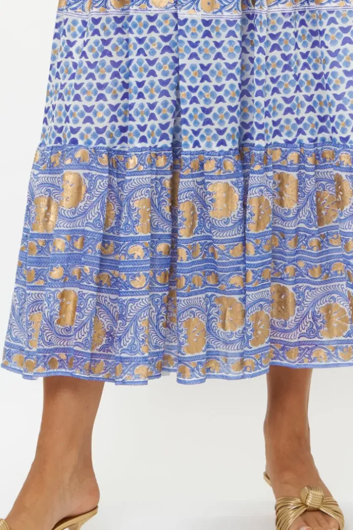 Clearance Sleeveless Smocked Maxi- Veranda Blue Maxis|Dresses