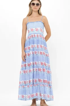 Smocked Back Maxi- Borrego Navy Maxis|Dresses