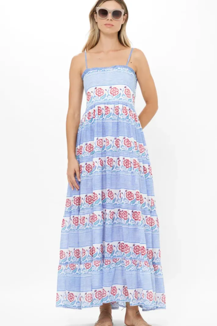 Smocked Back Maxi- Borrego Navy Maxis|Dresses