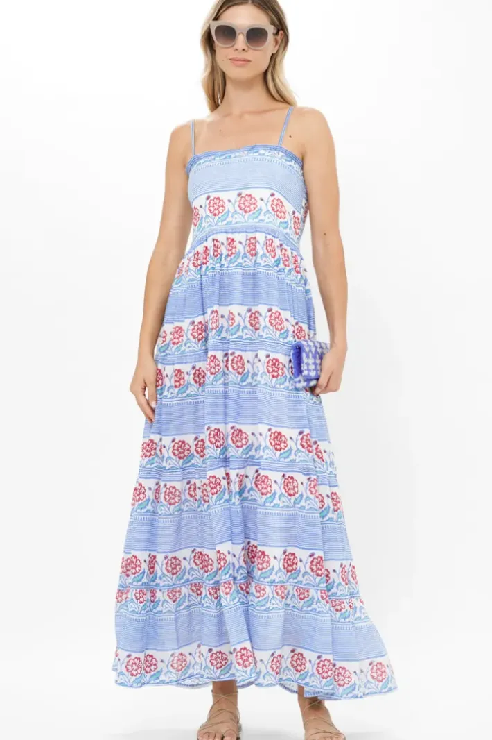 Smocked Back Maxi- Borrego Navy Maxis|Dresses