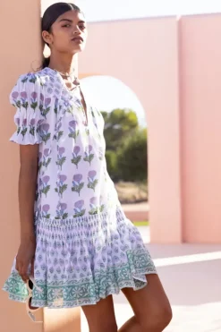 Smocked Drop Mini- Bloom Lilac Short & Mini Dresses|Dresses