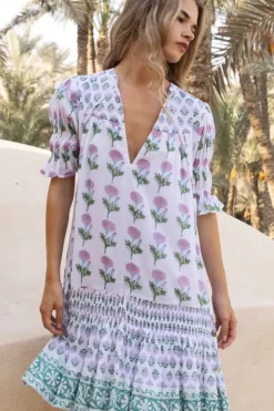 Smocked Drop Mini- Bloom Lilac Short & Mini Dresses|Dresses