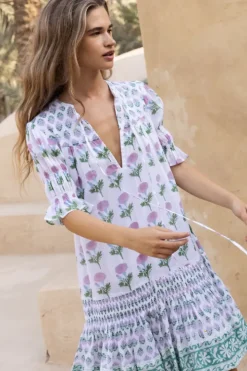 Smocked Drop Mini- Bloom Lilac Short & Mini Dresses|Dresses