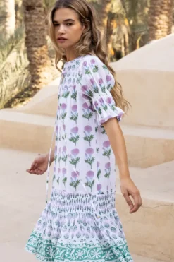 Smocked Drop Mini- Bloom Lilac Short & Mini Dresses|Dresses