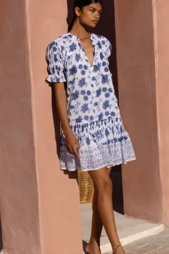 Online Smocked Drop Mini- Marion Blue Short & Mini Dresses|Dresses