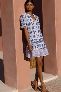 Online Smocked Drop Mini- Marion Blue Short & Mini Dresses|Dresses