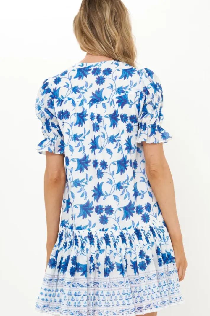 Online Smocked Drop Mini- Marion Blue Short & Mini Dresses|Dresses