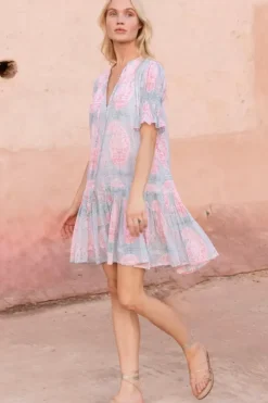 Hot Smocked Drop Mini- Samode Green Short & Mini Dresses|Dresses