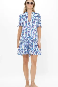 Online Smocked Drop Mini- Toscana Blue Dresses|Short & Mini Dresses