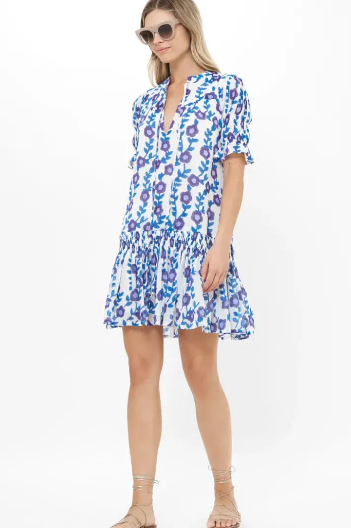 Online Smocked Drop Mini- Toscana Blue Dresses|Short & Mini Dresses